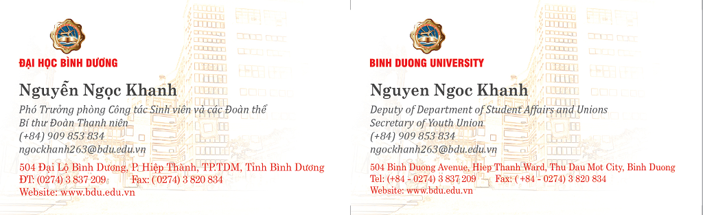 card visit bdu dhbd